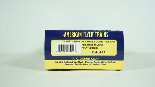 Coche cisterna American Flyer calibre S Gilbert Chemicals cúpula única 6-48411 NUEVO W15 - Imagen 10 de 10