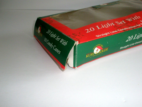 Kurt Adler 20 Light Set 10 Candy Canes Christmas Santa's World NOS? - Picture 4 of 5