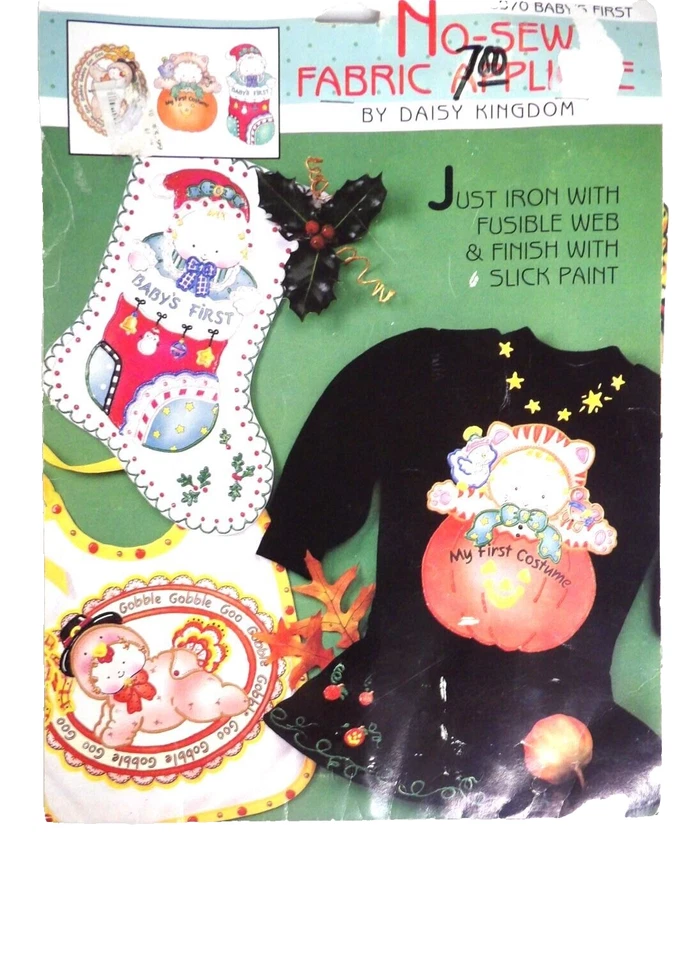 Apliques de tecido Daisy Kingdom sem costura 6970 bebês primeiro novo Halloween passar - Imagem 2 de 4