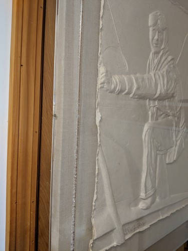 Leon Lee Bleifeld Pilot Framed Cast Paper Relief Sculpture Signed 1988 - Picture 5 of 10