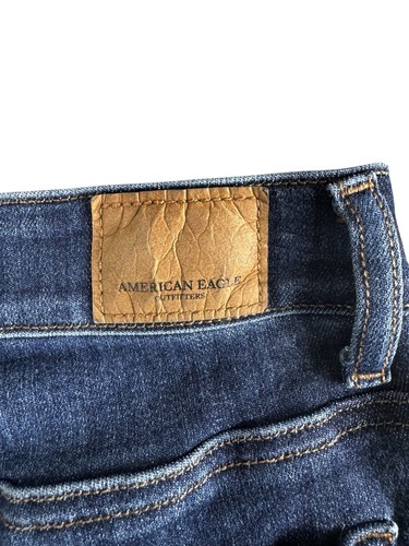 American Eagle Shorts Sz 6 Hi Rise Shortie Next Level Stretch Distressed Cut Off - Picture 9 of 12