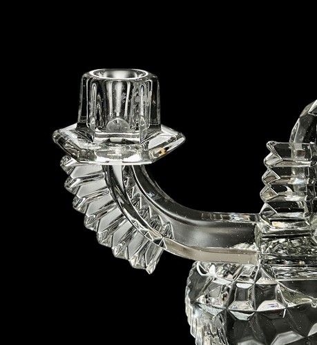 Candelabros antiguos de vidrio Art Deco Libochovice checo Feigl & Morawetz 2 luces - Imagen 11 de 13