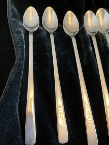 NORPRO 8 ICED TEA SPOONS STAINLESS STEEL 8.25” KITCHEN FLATWARE UTENSILS - Picture 3 of 12