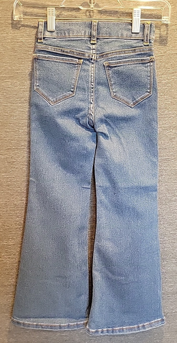 NEW Wonder Nation Girls Small 6-6X Flare Denim Jeggings Floral Embroidered 19x20 - Picture 4 of 11