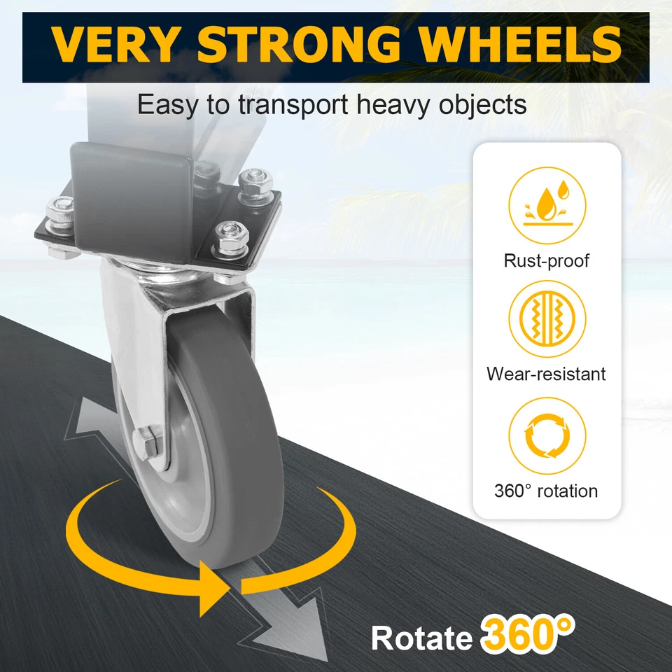 Carro de almacenamiento ajustable con soporte para moto acuática PWC Dolly Boat 1800 lb Foto 4 de 4