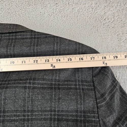 John Varvatos 3-Piece Suit Mens Dark Grey Check 36R Blazer 30x29 Pants Vest - Picture 10 of 24