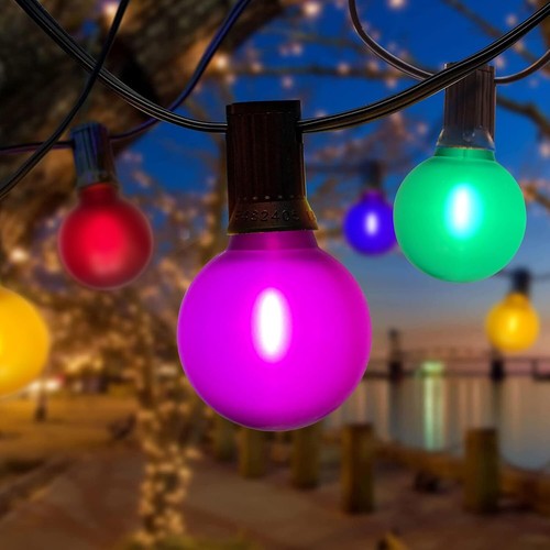 15M 30M LED Lichterkette Außen Bunt Strom,Wasserdicht G40 Glühbirnen Beleuchtung - Bild 2 von 17