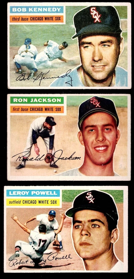 White Sox Lot: 1956 Topps Bob KENNEDY Ron JACKSON Connie JACKSON, POWELL NIEMAN+ - Image 2 of 4