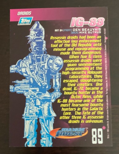 TOPPS STAR WARS FINEST 1996 ALL-CHROMIUM SERIES ONE TRADING CARDS NM - MINT - Picture 178 of 180