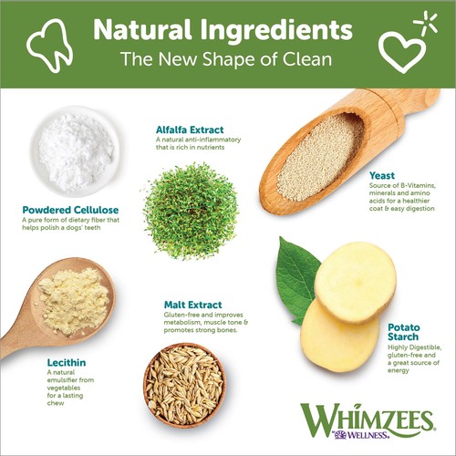 WHIMZEES By Wellness Brushzees Natural Grain Free Dental Chews for Dogs 12 Count - Picture 6 of 12