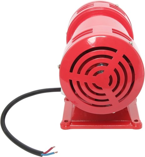 110V Electric Motor Driven Siren Alarm 150db Super Loud for Home & Outdoor Red - Bild 6 von 8