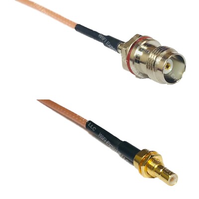 RG316 TNC Female Small Bulk to SMB MALE BULKHEAD RF Cable Rapid-SHIP LOT