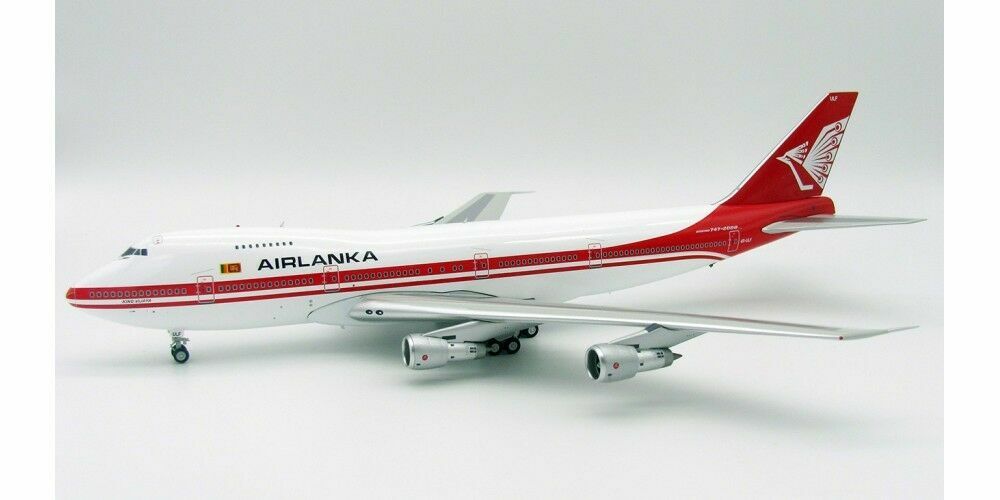 Inflight 200 IF742AL001 1 200 AIRLANKA Boeing 747-200 4R-ULF Rey Vijaya con Soporte Inflight 200 IF742AL001 1 200 AIRLANKA Boeing 747-200 4R-ULF Rey Vijaya con Soporte
