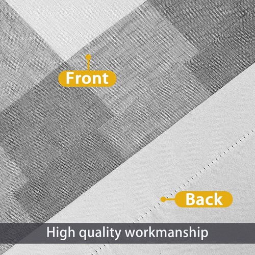 Buffalo Checked Woven Plaid Valance Blackout Framhouse Window Curtain Rod Pocket - Imagen 7 de 39