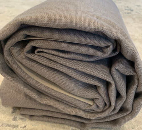 (1)Restoration Hardware BELGIAN TEXTURED LINEN DRAPERY - ROD-POCKET 50”X96” FOG - Picture 2 of 6
