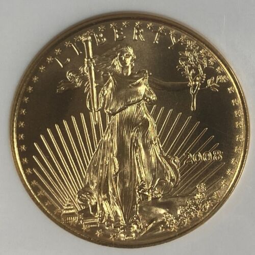 2008 G$25 1/2 Oz. Gold American Eagle Graded by NGC as MS-70 - Picture 3 of 4