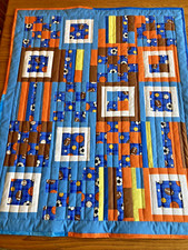 Handmade Patchwork Baby Quilt 36x 44