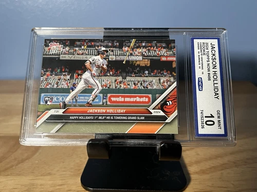 7037 Jackson Holliday 2024 Topps Now RC Rookie 498 Orioles /53,003 CGC 10 GEM