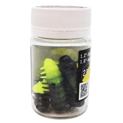Señuelos suaves área trucha silicona larva cebos originales FL Mokhnatka 1,8 pulgadas bicolor - Imagen 85 de 85