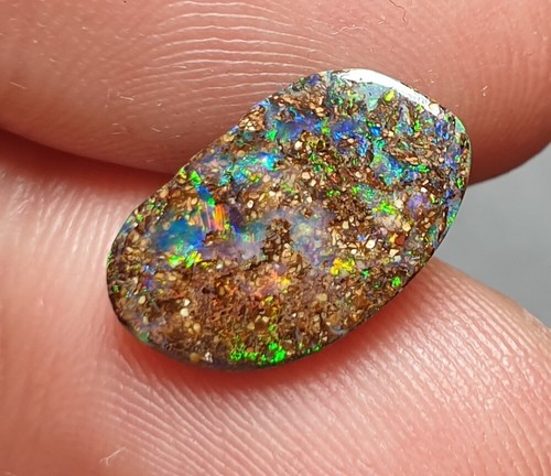 Polished Boulder Opal Winton Multi Colour Specimen 1.9 Carat Lapidary Australian - Picture 4 of 11
