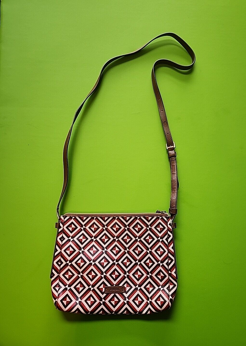 Preowned Fossil Felicity Crossbody Bag Camel w Re… - image 3