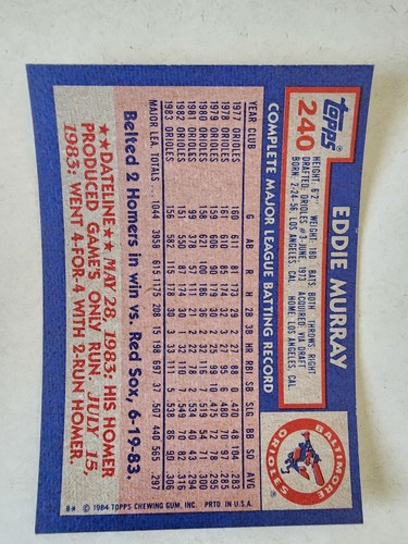 1984 Topps Baseball U-Pick From Drop Down Menu Set Break #201-400 RC Free CS - Picture 84 of 404