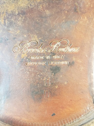 Brooks Brothers Saddle texturered Brown Single Monk US 11 Made In Italy - Picture 5 of 6
