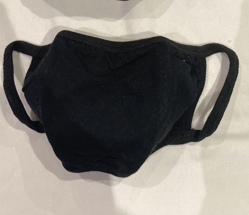 Hanes Adult Cloth Face Covering Black Cotton Polyester Solid Black 2 Pack - Picture 4 of 4
