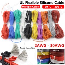 Flexible Silicone Cable Wire 2AWG - 30AWG High Temp 0.08mm Tinned Copper Wire UL