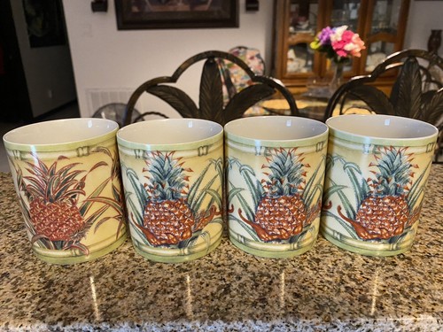 Andrea by Sadek Pineapple Collection by Siddhia Hutcinson Kaffeetassen 4er Set - Bild 1 von 2
