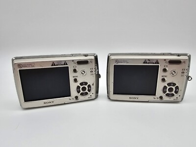 READ* Lot Of 2 Sony Cybershot DSC-T33 5.1MP Digital Camera
