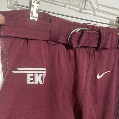 Nike Team Mach Speed Football Pants EKU COLLEGE Large Maroon White Mens - Picture 5 of 9