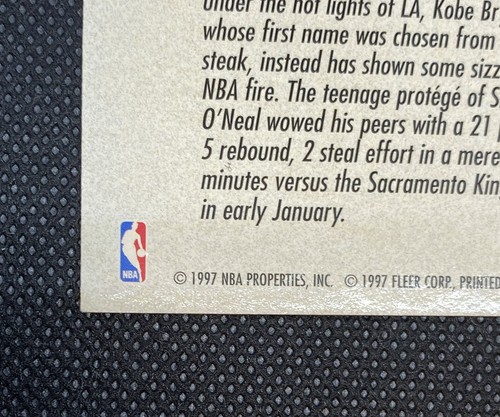 1996-97 Fleer Ultra Kobe Bryant RC Rookie Encore Gold Medallion #G266 ๐๐ฅ - Picture 7 of 10
