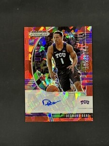 2020 Panini Prizm Draft Picks Desmond Bane Prospect Auto Red Ice RC #PA-DB