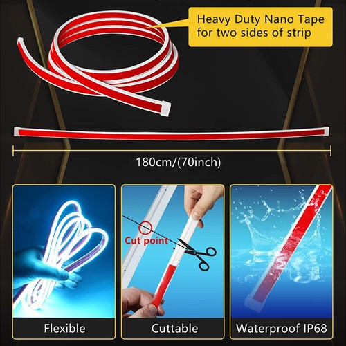 For Chevy Camaro RS SS Car LED Hood Light Strip Star Up Scan Running Turn Signal - Foto 4 di 7