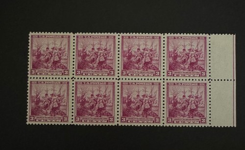 1938 United States Scott # 836 Block Of 8 Landing Of The Swedes & Finns MNH - Picture 2 of 9