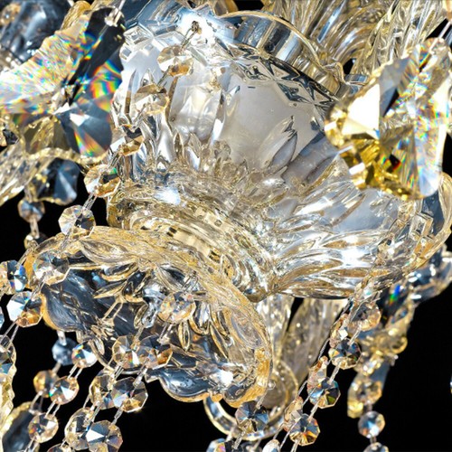 Luxury Crystal Deco Pendant Light Parlor Semi Flush Mount Ceiling Light Fixture - Picture 6 of 11