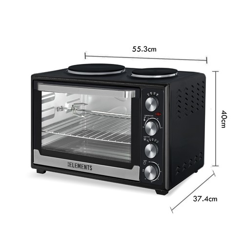 Minibackofen mit Kochplatten - 45 Liter / 3200 Watt, Umluft, Rotisserie-Funktion - Bild 8 von 9