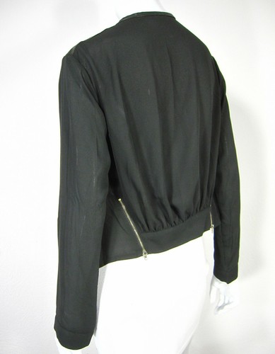 IRIS LOS ANGELES BLOUSE TOP SIZE L LARGE DROP DOWN BLACK ZIPPER - Picture 5 of 11