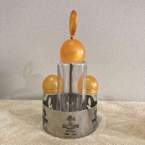 Alessi Girotondo Condiment Set & Sugar Pot Orange King-Kong Design - Picture 3 of 15