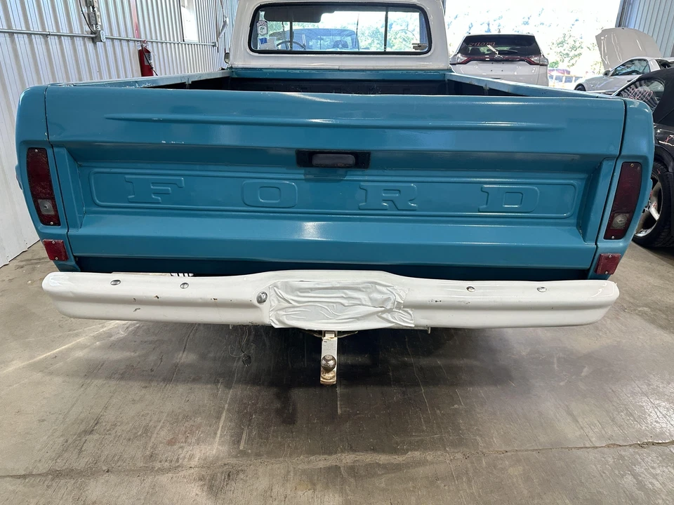 64-72 FORD F100 MALETERO TRASERO TAPA PUERTA LEVADIZA TRASERA TURQUESA/BLANCO Foto 4 de 4