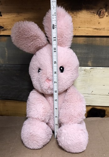 Spark Create Imagine Pink Bunny Rabbit Peluche Orejas Arrugadas Sonajero 12” Juguete para Bebé - Imagen 2 de 3