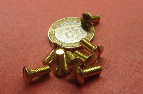 Brass Oval Head Machine Screw Slotted M4 x 0.7 x 10 mm Length, 100 pcs - Picture 12 of 12