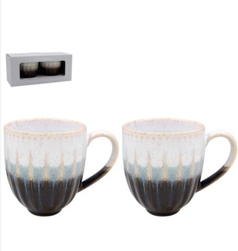 Elements GiftBoxed Reactive Glaze Tea Service Mug Butter dish Cream Jar Kitche - Picture 8 of 8