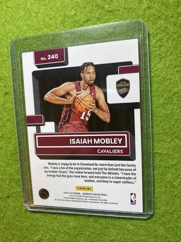 Isaiah Mobley RATED ROOKIE CARD JERSEY #15 CAVS RC 2022 ISAIAH MOBLEY Donruss rc - Picture 24 of 24