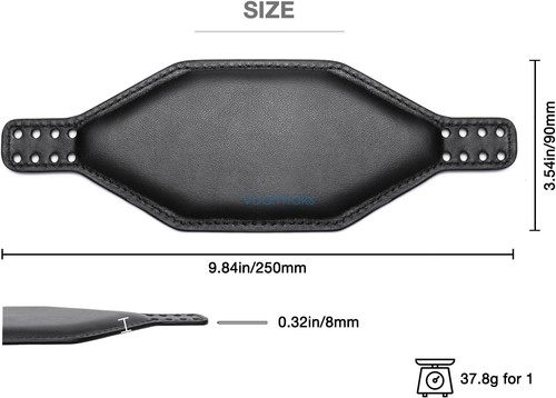 Super Wide Genuine Leather Headband Strap for Audeze MM-100 & Maxwell Headset - Picture 3 of 9
