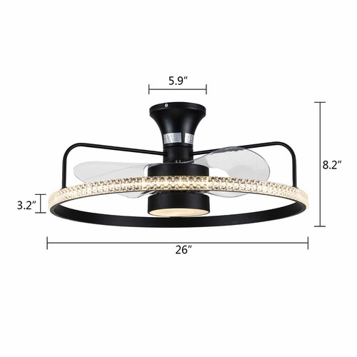 Modern Ceiling Lamp LED Chandelier Flush Mount Ceiling Fan Light for Living Room - Picture 159 of 204