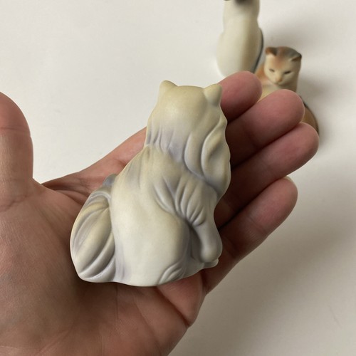 Vintage Lot of 3 Avon Porcelain Cat Figurines Persian Siamese & Calico 1984 - Picture 7 of 16