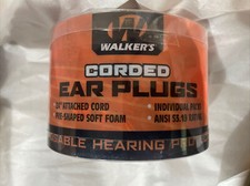 Walker's Game Ear GWP-CORDPLGBKT Foam Ear Plugs 24" Attached Cord 32dB (50 Pack)