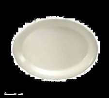 Oneida F1560000346 Buffalo Cream White 9.88" x 7.38" Porcelain Platter - 2 Doz